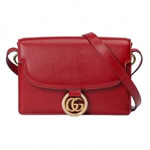NEW GUCCI women's small leather shoulder bag in red